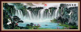 锦绣山河山水画