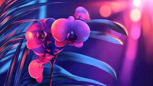 梦幻紫兰绽放绚丽光芒