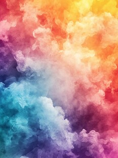 梦幻多彩烟雾背景图