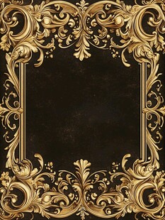 金色华丽复古边框图案