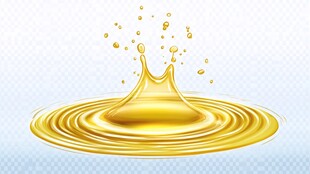 金色水滴飞溅动态画面