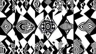 黑白几何抽象图案设计