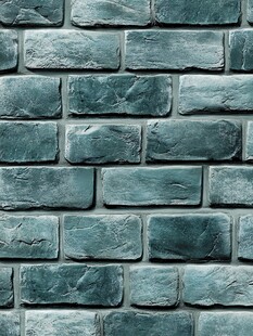 青灰色复古砖块墙面纹理