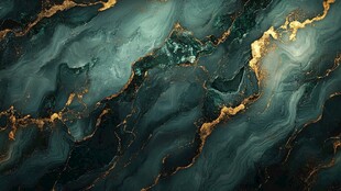 墨绿金纹大理石纹理图案