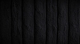 黑色针织面料纹理特写