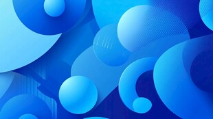 蓝色几何抽象艺术背景图