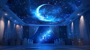 梦幻星空主题室内场景
