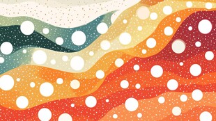 波点波浪多彩抽象背景图
