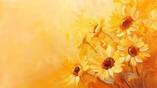 金黄向日葵绽放的美丽