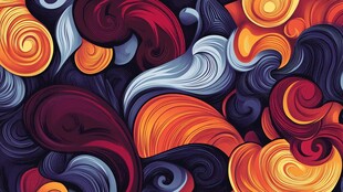 绚丽多彩的抽象流体图案