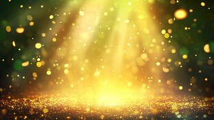 金色光芒闪耀梦幻背景
