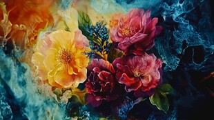 梦幻花卉艺术渲染图