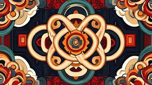 民族风几何图案装饰画