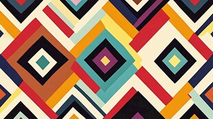 几何多彩方块图案背景