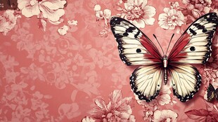 蝶舞繁花间的梦幻景致