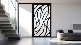 现代简约室内艺术隔断门