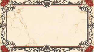 复古花纹边框大理石背景