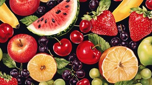 缤纷多彩水果插画