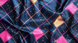 炫彩格子波纹布料纹理