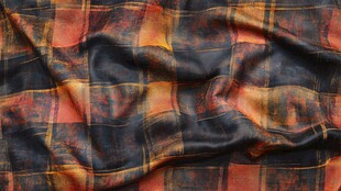 复古格子布料纹理特写