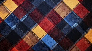 多彩格子布料纹理图案