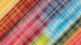 多彩格子织物纹理背景