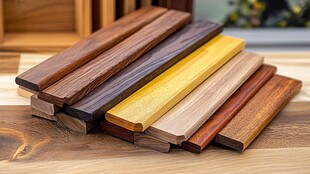 多彩实木条 多样木材展示