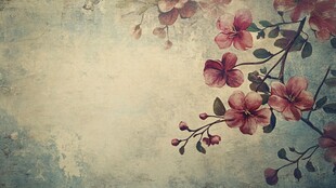 复古风花卉背景图