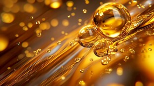 金色油滴梦幻流动画面