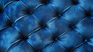 蓝色菱格纹皮革纹理特写