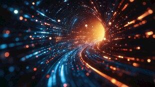 宇宙流光隧道奇幻景象