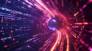 炫彩科技感时空隧道背景