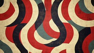 复古波纹几何图案背景