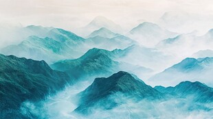 青山云雾绕 诗意山水景