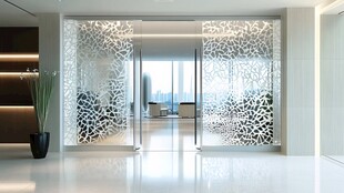 现代风格办公室镂空隔断