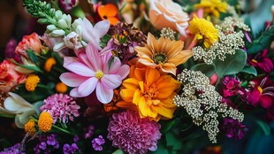 缤纷多彩鲜花组合