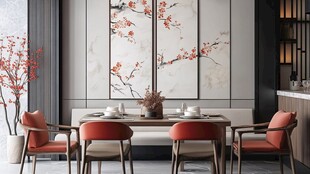 新中式餐厅优雅用餐空间