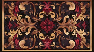 古典华丽花纹装饰图案