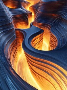 梦幻光影峡谷纹理奇观