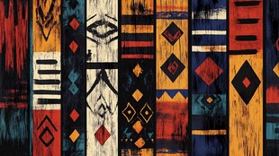 民族风几何图案纹理背景