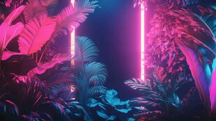 霓虹丛林 奇幻植物光影世界