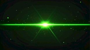 绿色激光特效光芒闪耀