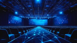 科技感十足的未来会议大厅