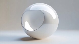 简约白色镂空球体摆件