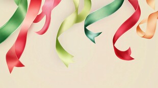 彩色飘带舞动 营造节日氛围