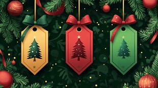 圣诞主题精美装饰标签