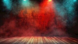 炫彩舞台灯光烟雾背景