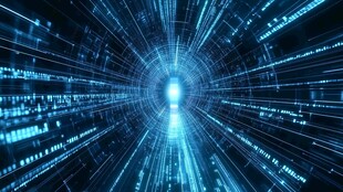 科技感数字隧道未来景象
