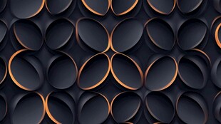 黑色橙边几何图案纹理