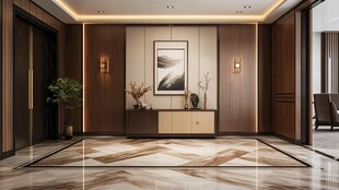 现代轻奢风入户玄关设计